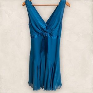 Ted Baker London size 3 teal satin accent dress